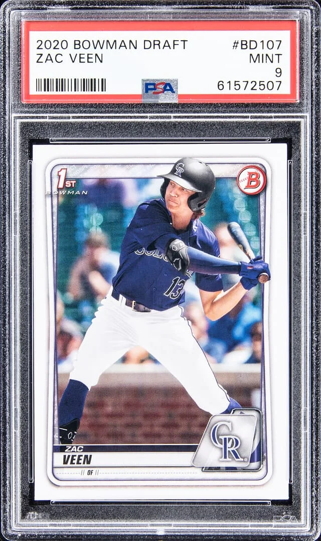 2020 Bowman Draft Zac Veen #BD-107 card image
