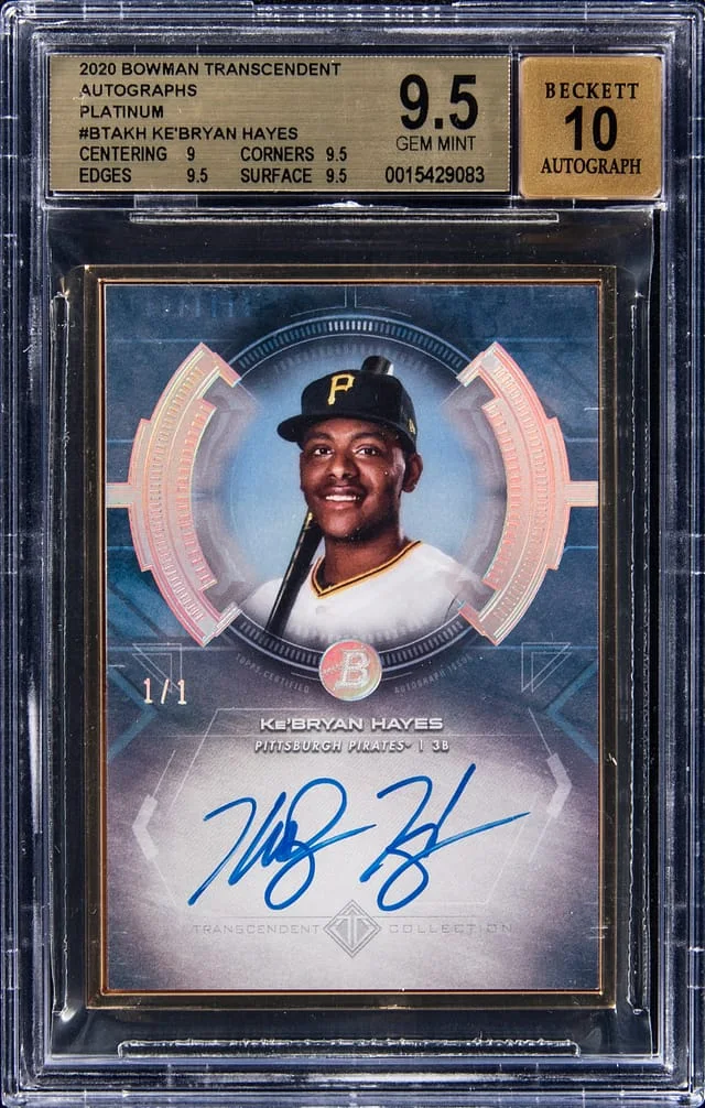2020 Bowman He'Bryan Hayes Transcendent Autographs Platinum #BTA-KH card image