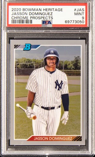 2020 Bowman Heritage Chrome Prospects Jas Jasson Dominguez #no-number card image