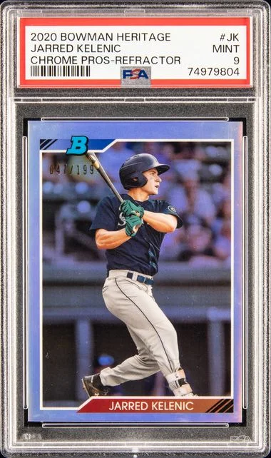 2020 Bowman Jarred Kelenic Heritage Chrome Prospects #JK card image