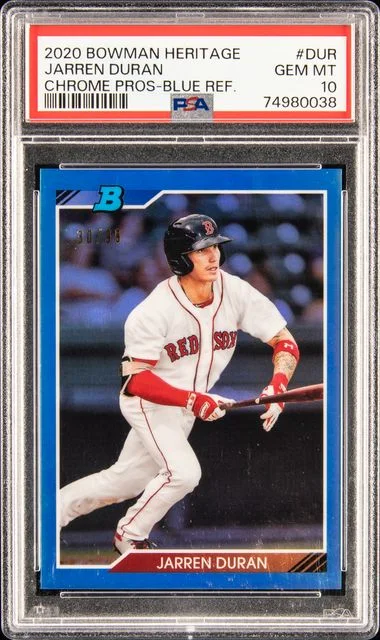 2020 Bowman Jarren Duran Heritage Chrome Prospects #DUR card image