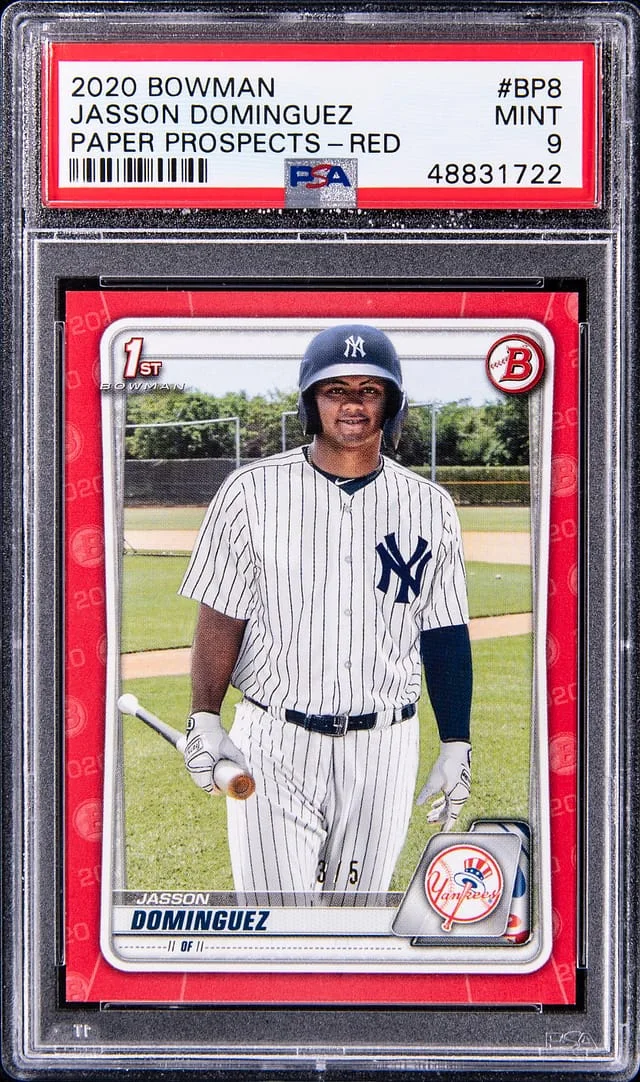 2020 Bowman Jasson Dominguez Paper Prospects #BP-9 card image