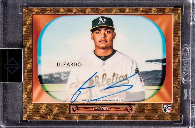 2020 Bowman Jesus Luzardo Transcendent Collection 1955 Bowman Superfractor #55BSA-JL card image