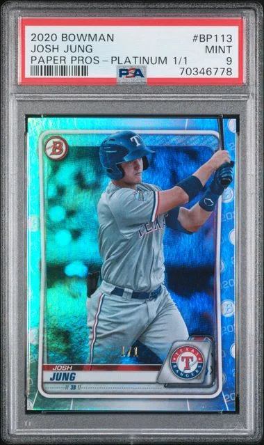 2020 Bowman Josh Jung Paper Prospects Platinum #BP113 card image