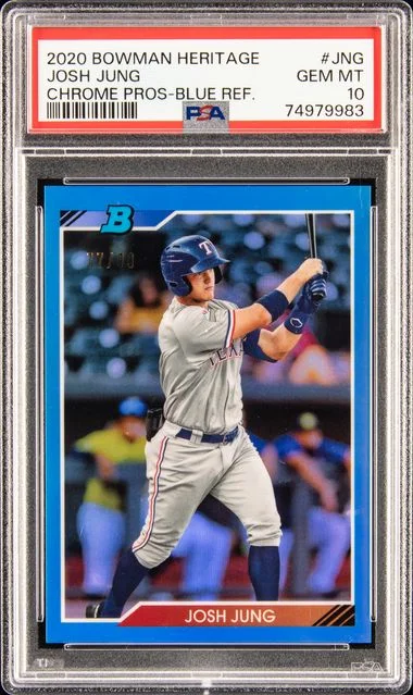 2020 Bowman Josh Jung Heritage Chrome Prospects #JNG card image