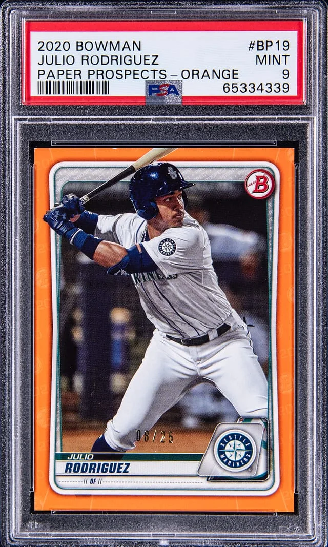 2020 Bowman Julio Rodriguez Paper Prospects Orange #BP19 card image