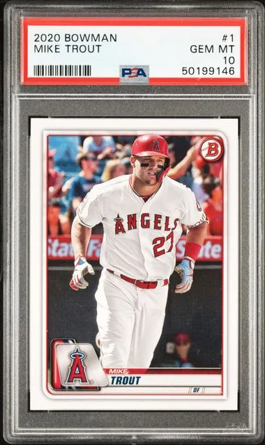2020 Bowman Mike Trout #1 card image