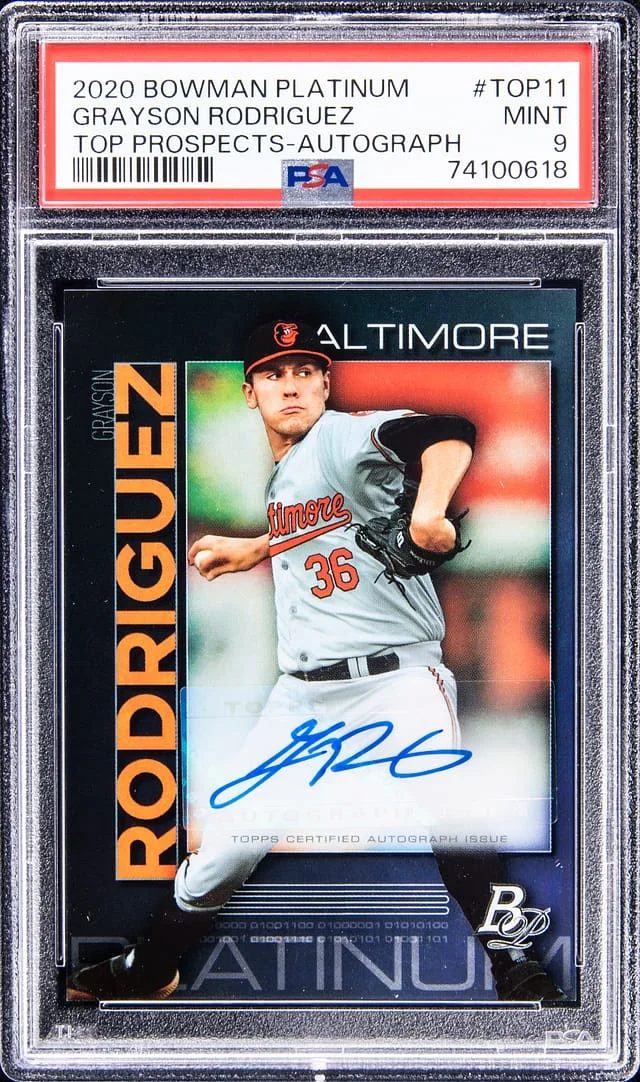 2020 Bowman Platinum Grayson Rodriguez Top Prospects Autograph #TOP11 card image