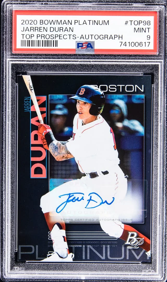 2020 Bowman Platinum Jarren Duran Top Prospects Autograph #TOP98 card image