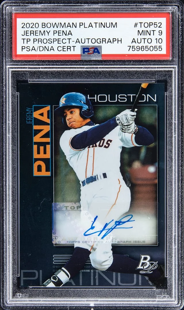 2020 Bowman Platinum Jeremy Pena Top Prospect Autograph #TOP-52 card image
