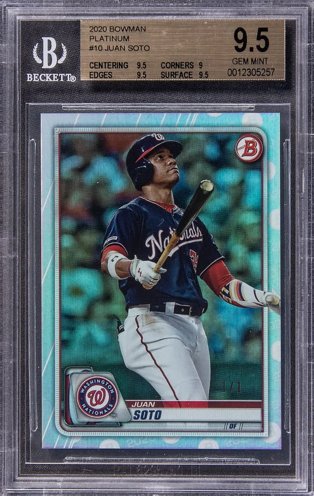 2020 Bowman Platinum Juan Soto #10 card image