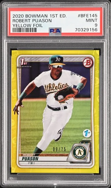 2020 Bowman Robert Puason 1st Edition Yellow Foil #BFE145 card image