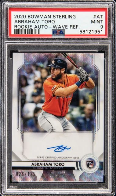 2020 Bowman Sterling Abraham Toro Autographs Wave Refractor #BSRA-AT card image