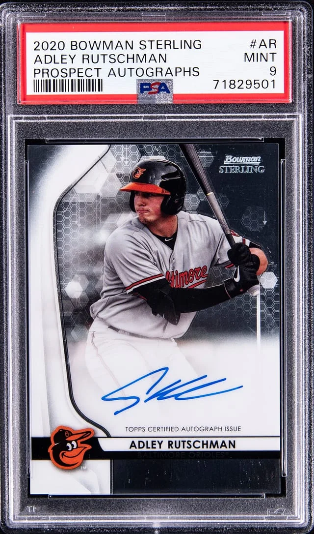 2020 Bowman Sterling Adley Rutschman Die-Cut Autograph #AR card image