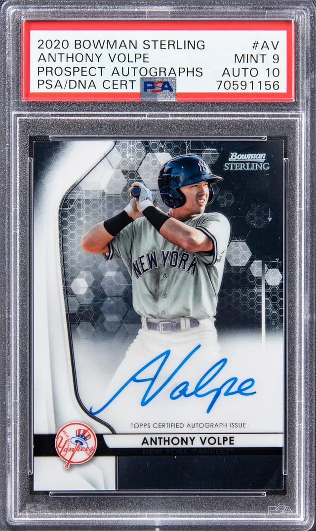 2020 Bowman Sterling Anthony Volpe Prospect Wave Refractor #BSPA-AV card image