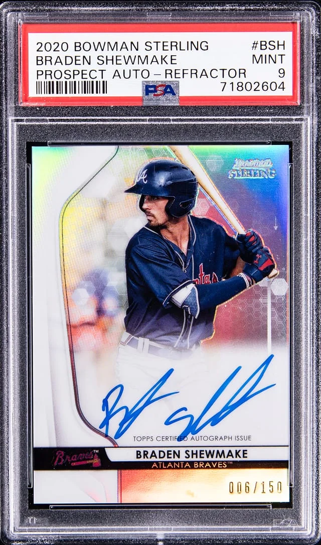 2020 Bowman Sterling Braden Shewmake Prospect Autograph - Refractor #BSH card image