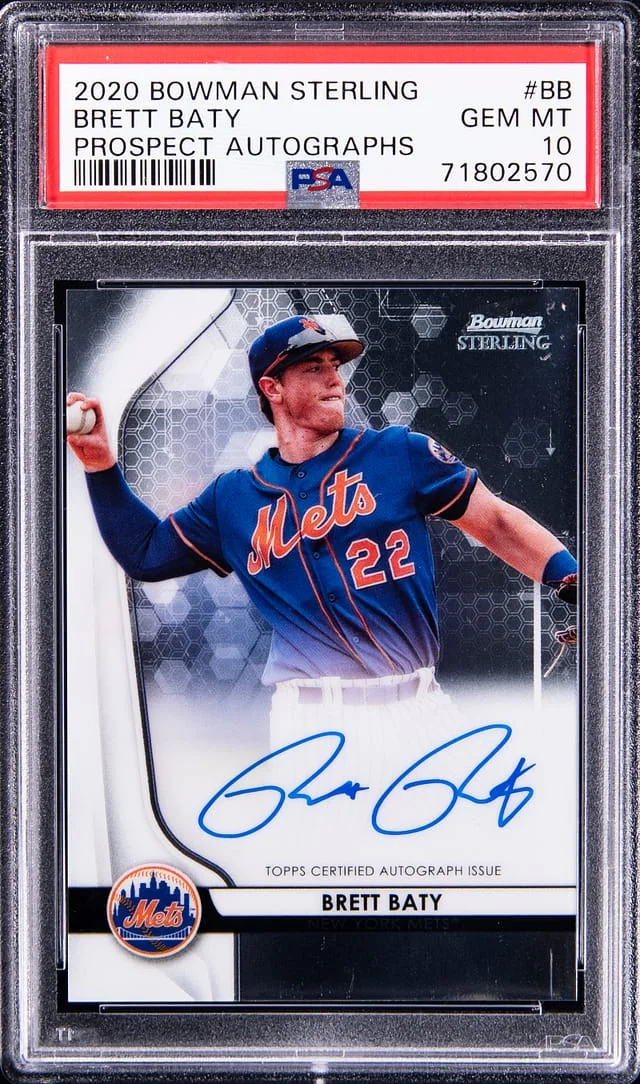 2020 Bowman Sterling Brett Baty Prospect Autographs #BB card image