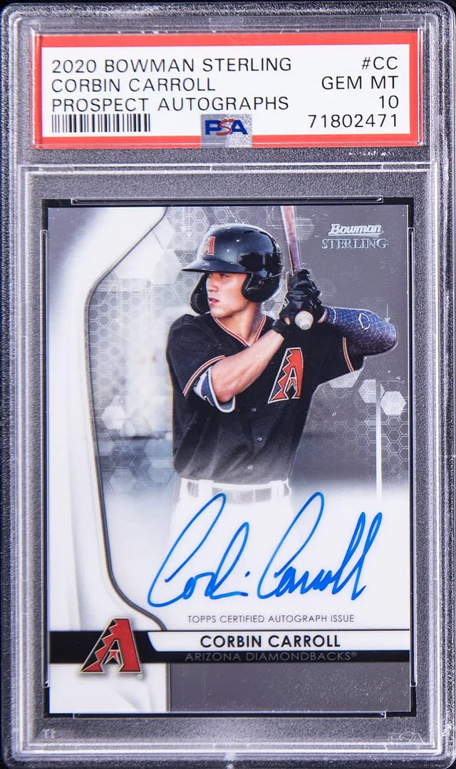 2020 Bowman Sterling Corbin Carroll Prospect Autographs #CC card image