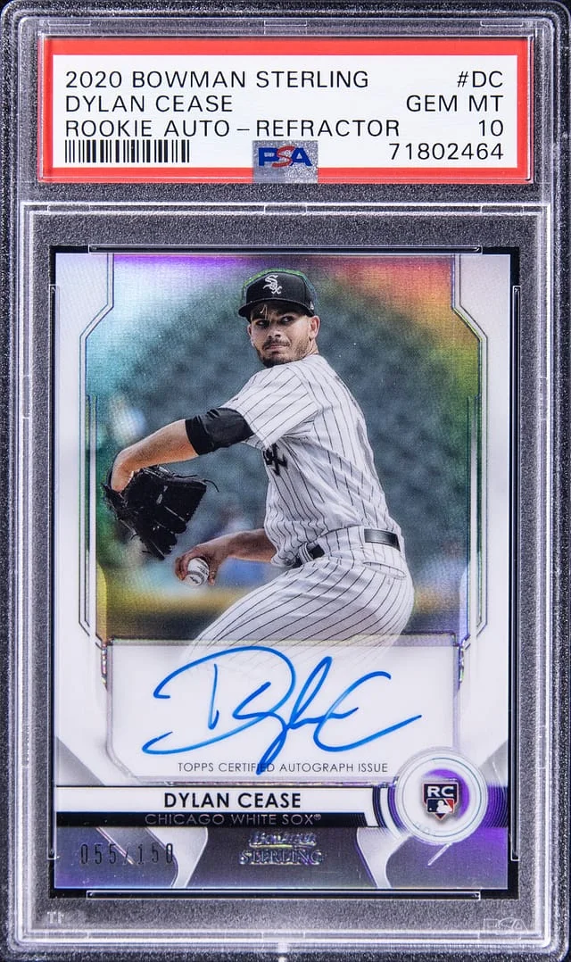 2020 Bowman Sterling Dylan Cease Autograph Refractor #DC card image