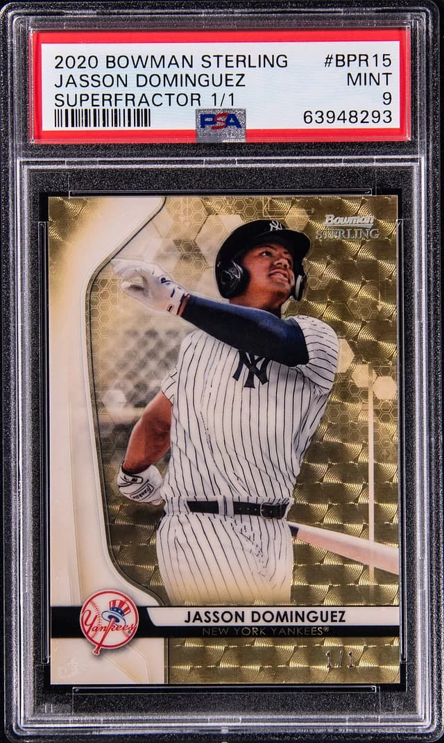2020 Bowman Sterling Jasson Dominguez SuperFractor #BPR-15 card image