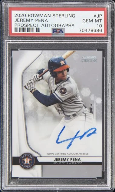 2020 Bowman Sterling Jeremy Pena Prospect Autographs #BSPA-JP card image