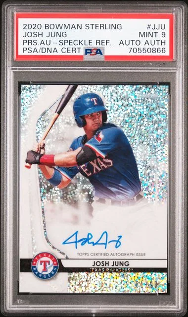 2020 Bowman Sterling Josh Jung Prospect Autographs Speckle Refractor #JJU card image