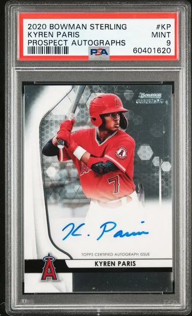 2020 Bowman Sterling Kyren Paris Prospect Autographs #KP card image
