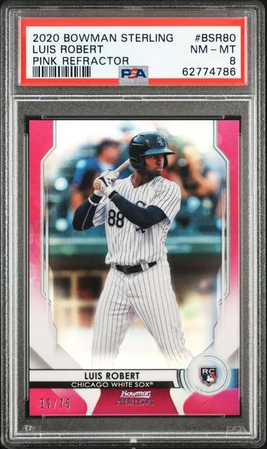 2020 Bowman Sterling Luis Robert #BSR80 card image