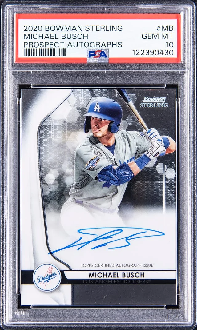 2020 Bowman Sterling Michael Busch Propspect Autographs #BSPA-MB card image