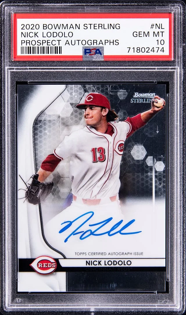 2020 Bowman Sterling Nick Lodolo Prospect Autographs #NL card image