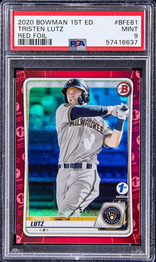 2020 Bowman Tristen Lutz First Edition Red Foil #BFE81 card image