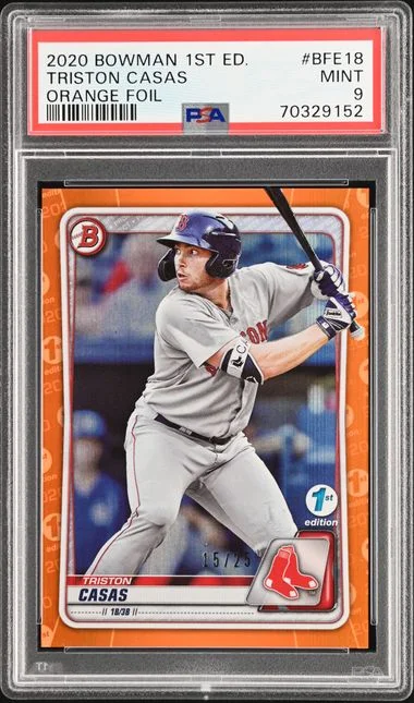 2020 Bowman Triston Casas 1st Edition Orange Foil #BFE18 card image