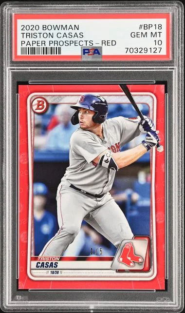2020 Bowman Triston Casas Paper Prospects Red #BP18 card image