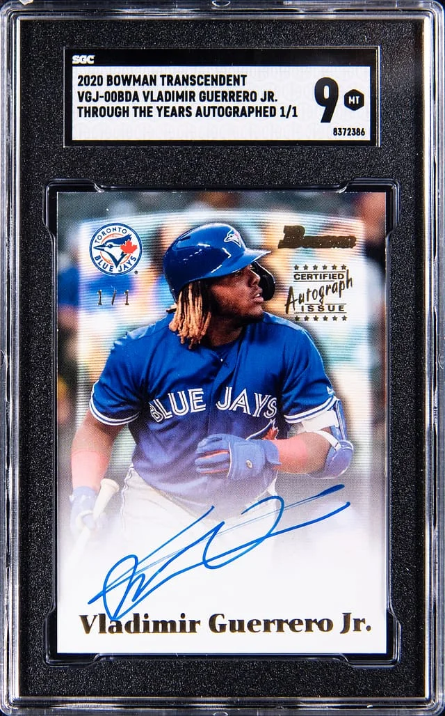 2020 Bowman Vladimir Guerrero Jr. Transcendent Through The Years Autographed #VGJ-00BDA card image