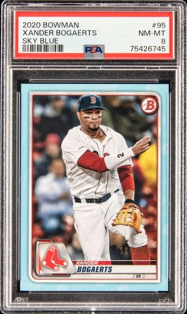 2020 Bowman Xander Bogaerts Sky Blue #95 card image