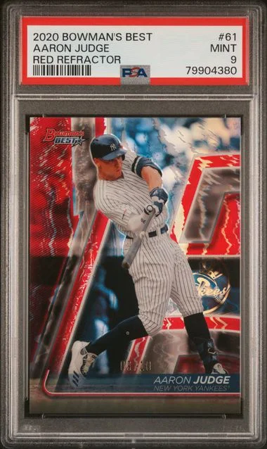 2020 Bowman's Best Aaron Judge Red Refractor #61 card image