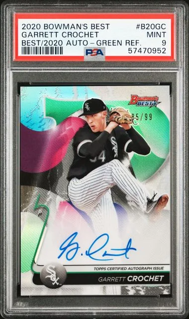 2020 Bowman's Best Autographs Green Refractor B20Gc Garrett Crochet Best Of #2020 card image