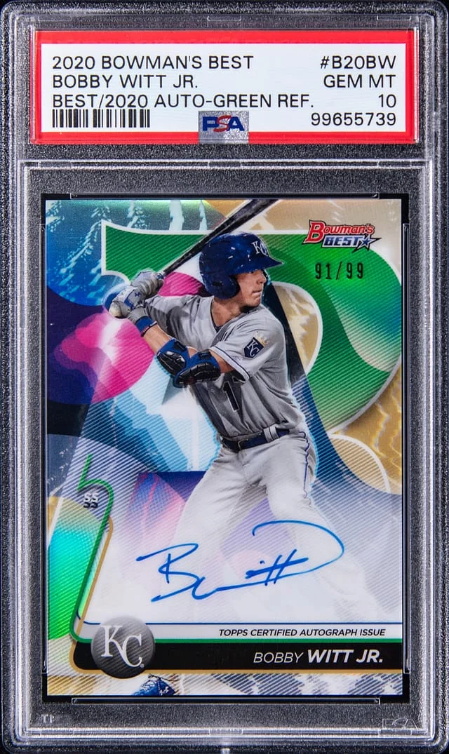 2020 Bowman's Best Bobby Witt Jr. Of 2020 Autograph #B20BW card image