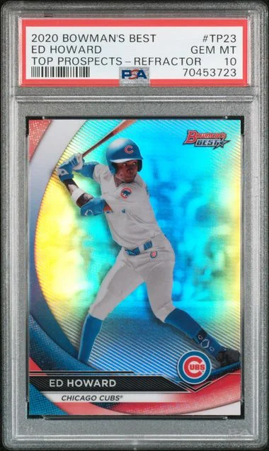 2020 Bowman's Best Ed Howard Top Prospects Refractor #TP-23 card image