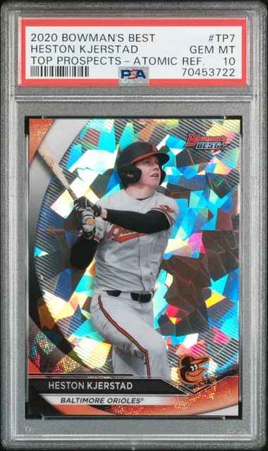 2020 Bowman's Best Heston Kjerstad Top Prospects Atomic Refractor #TP-7 card image