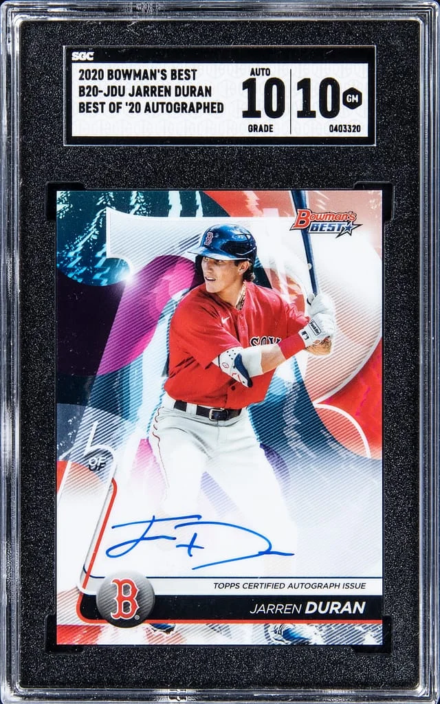 2020 Bowman's Best Jarren Duran Best Of '20 Autographs #B20-JDU card image
