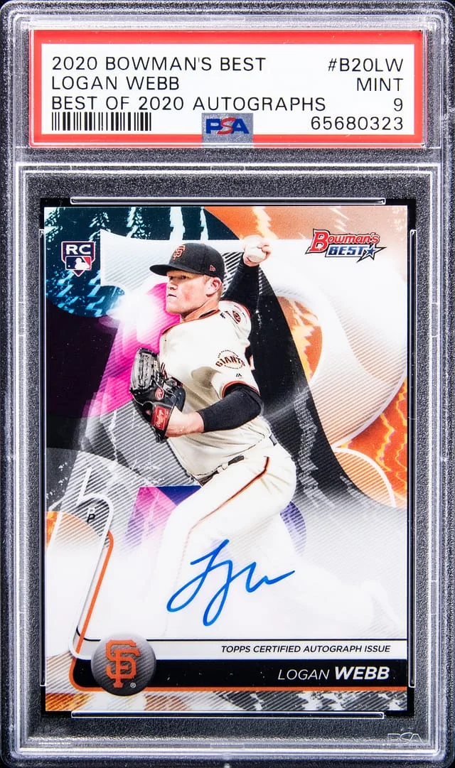 2020 Bowman's Best Logan Webb Of 2020 Autographs #B20-LW card image