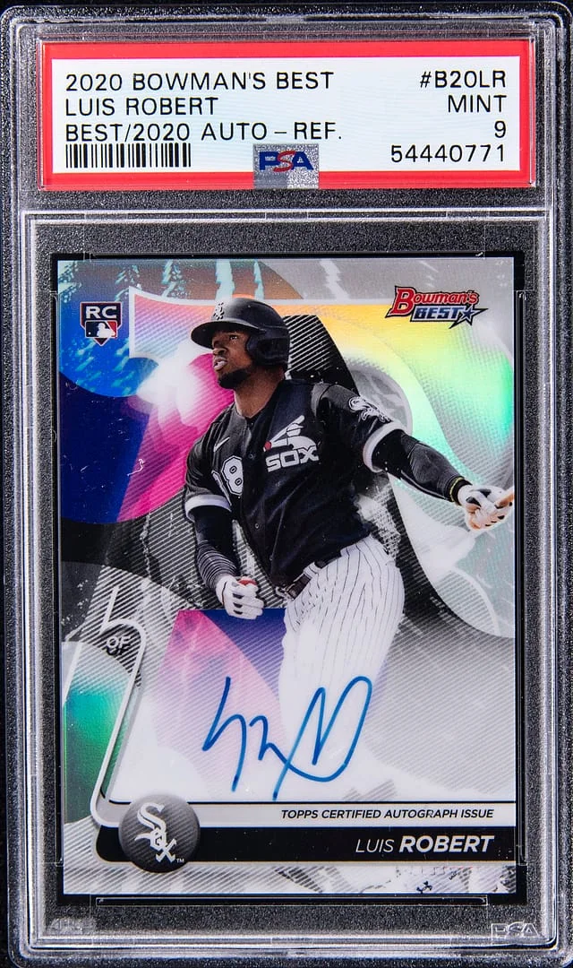 2020 Bowman's Best Luis Robert of 2020 Autograph Refractor #B20-LR card image