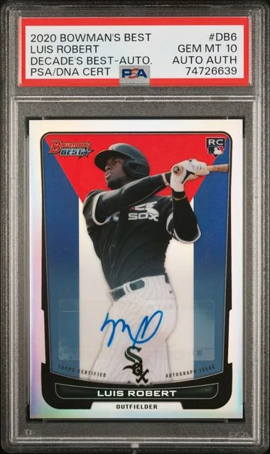 2020 Bowman's Best Luis Robert Decade's Best Autograph #DB6 card image