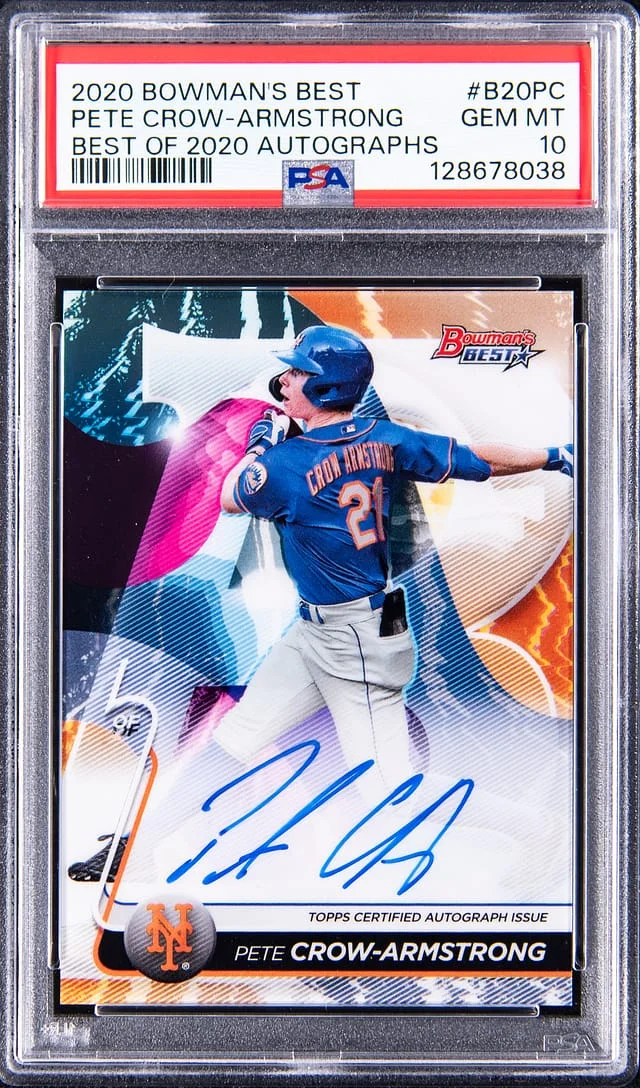 2020 Bowman's Best Pete Crow-Armstrong of 2020 Autographs #B20-PC card image