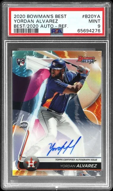 2020 Bowman's Best Yordan Alvarez of 2020 Autographs Refractor #B20YA card image