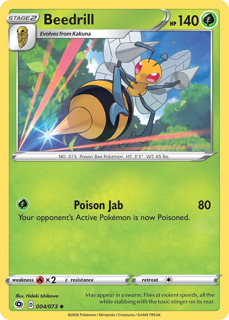 2020 Champion's Path Beedrill Uncommon #04/73 Uncommon card image