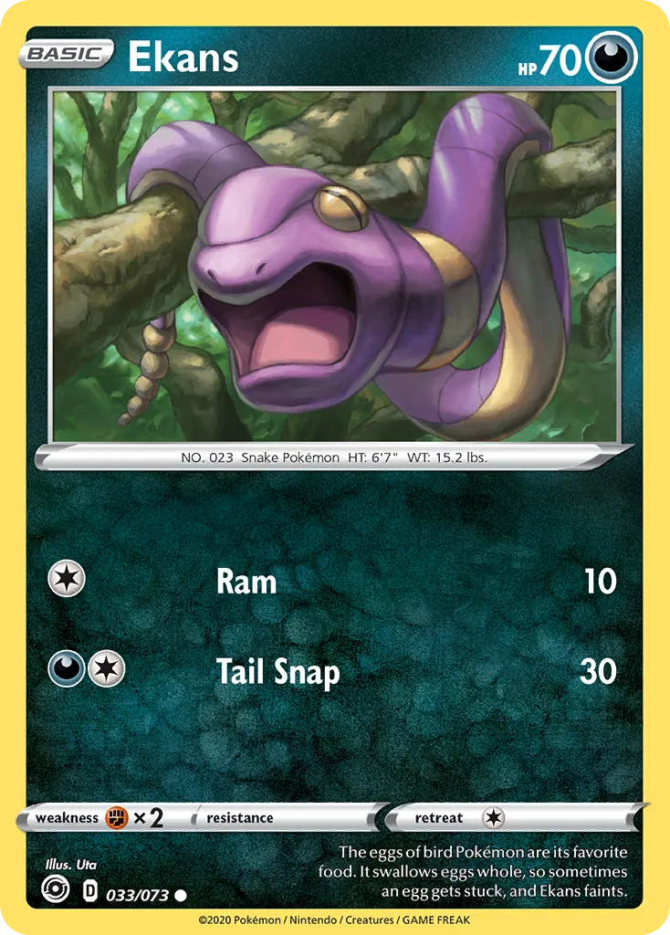 2020 Champion's Path Ekans Common #33/73 Common card image