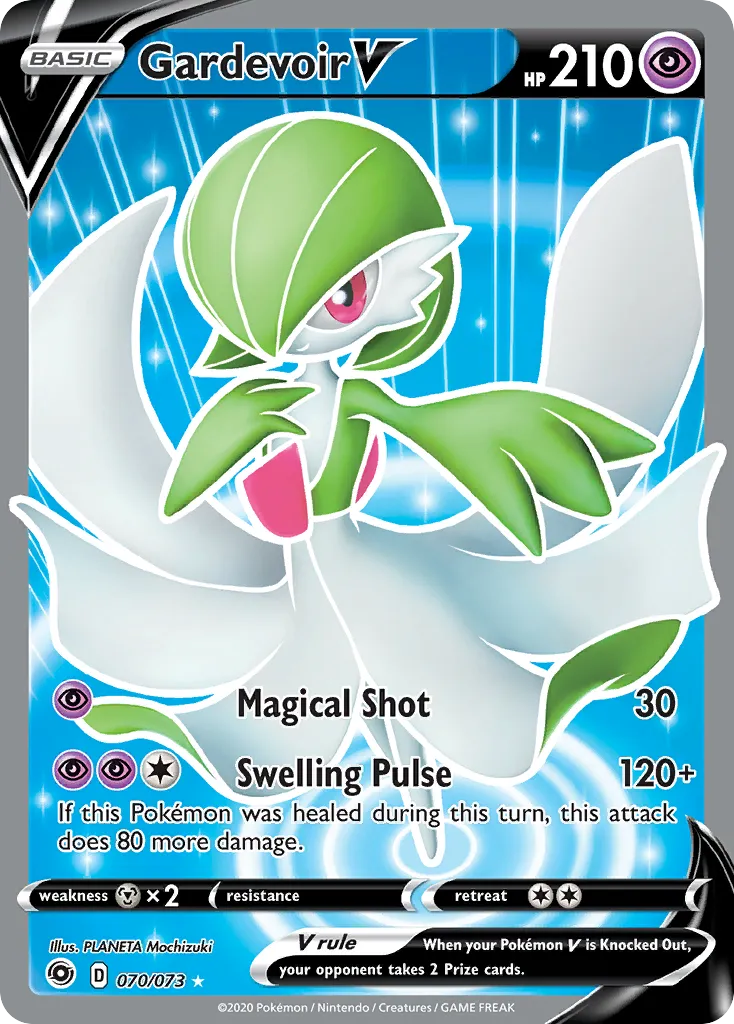 2020 Champion's Path Gardevoir V #70/73 Rare Ultra card image