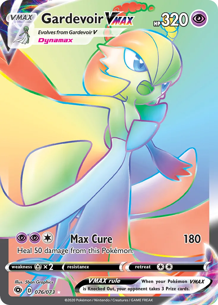2020 Champion's Path Gardevoir VMAX #76/73 Rare Rainbow card image